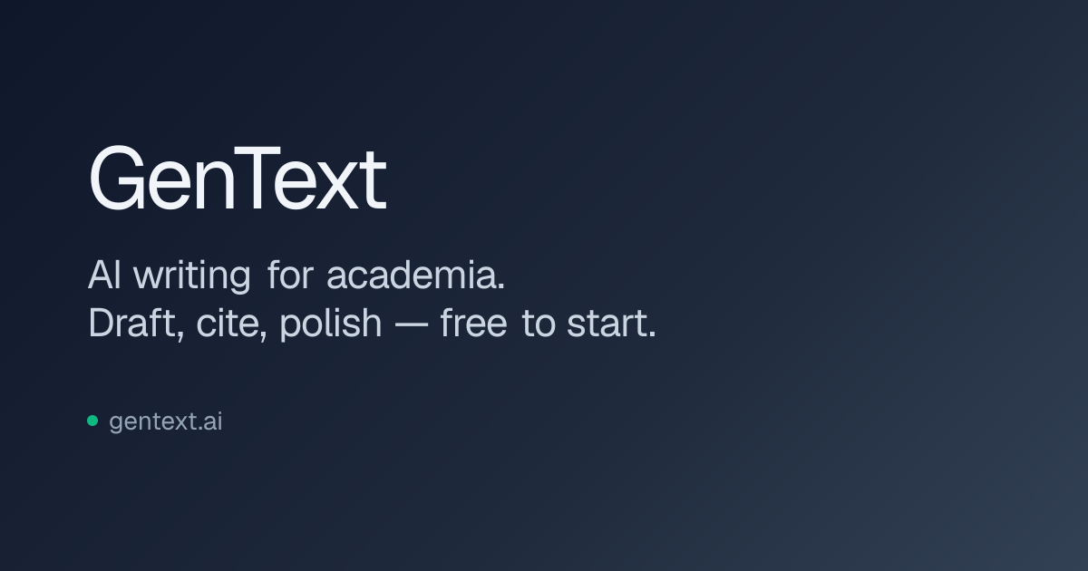GenText — AI writing for academia